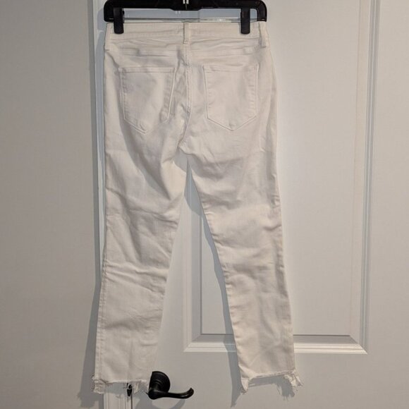 Abercrombie & Fitch Harper Low Rise Ankle Cut Off Light Wash Rise Denim Pants 4R - Picture 3 of 7